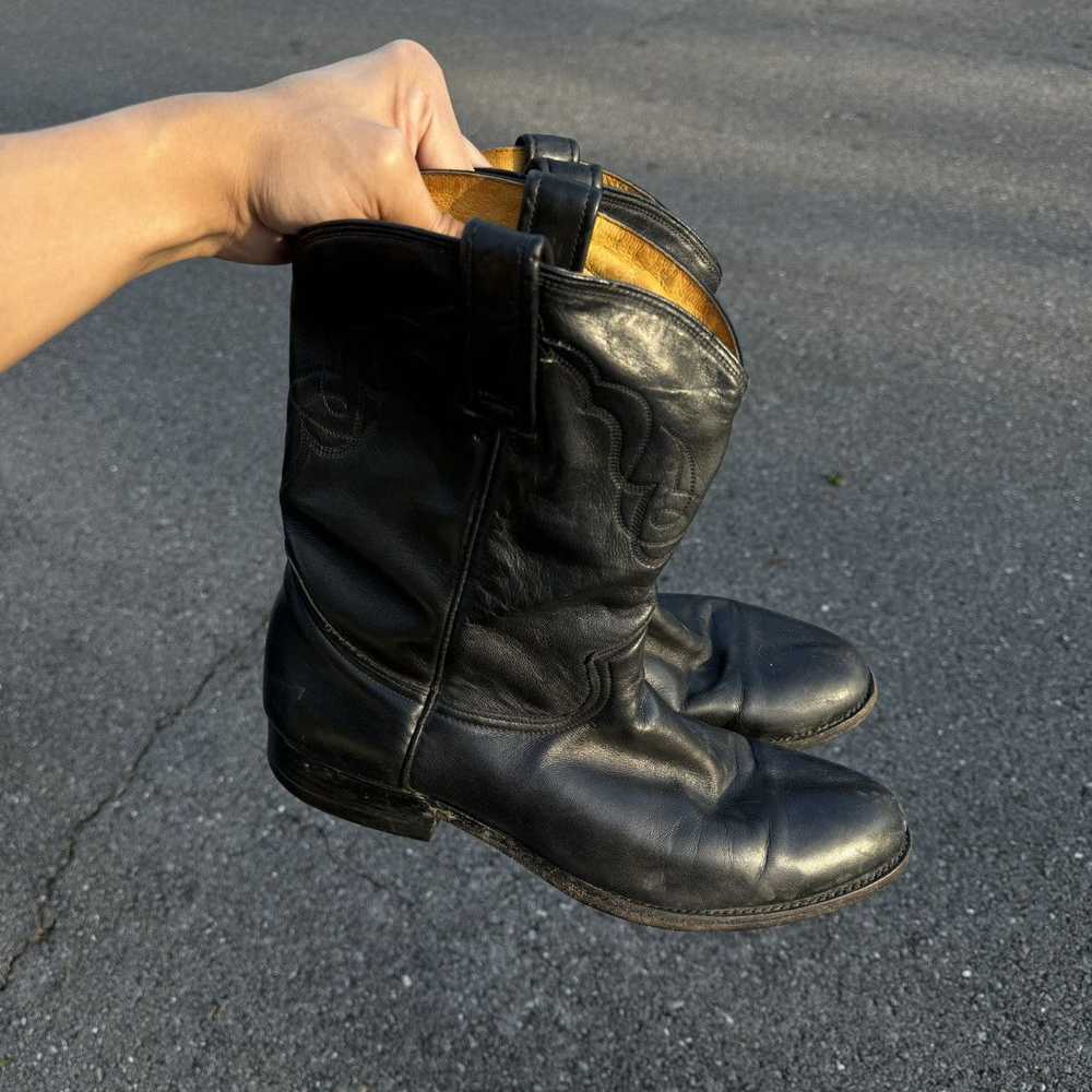 Streetwear × Vintage vintage black leather boots - image 1