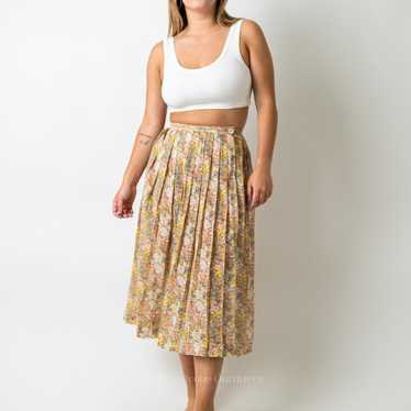 Vintage Vintage 90s Floral Maxi Pleated Summer Sk… - image 1