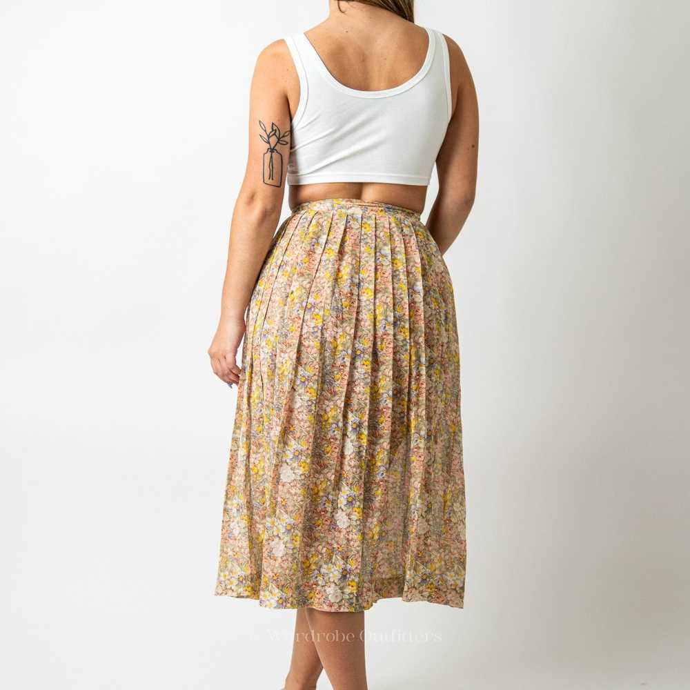 Vintage Vintage 90s Floral Maxi Pleated Summer Sk… - image 5