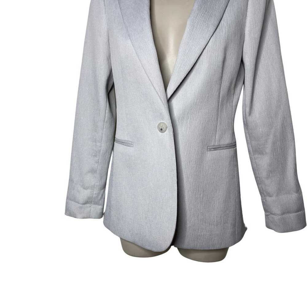 Reiss REISS Neya textured silver one button blaze… - image 4