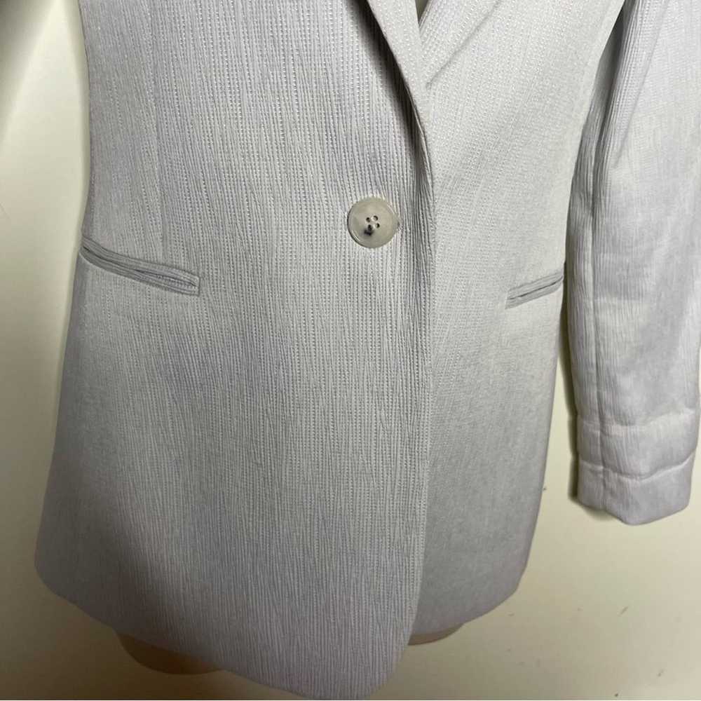 Reiss REISS Neya textured silver one button blaze… - image 9