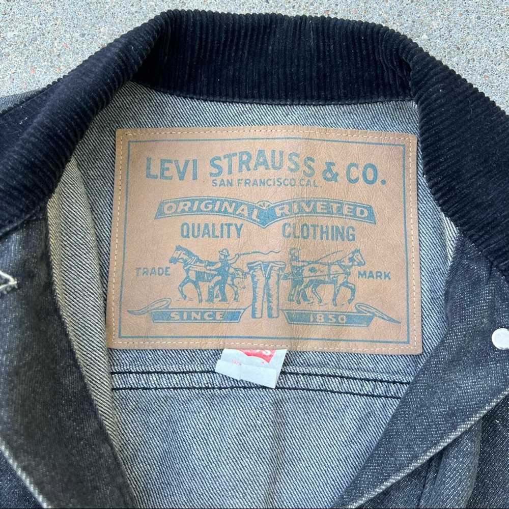 Levi's Vintage 80s Levi’s long chore trucker deni… - image 2
