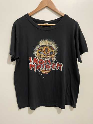 Band Tees × Vintage Rare 80’s Iron Maiden Band T-… - image 1
