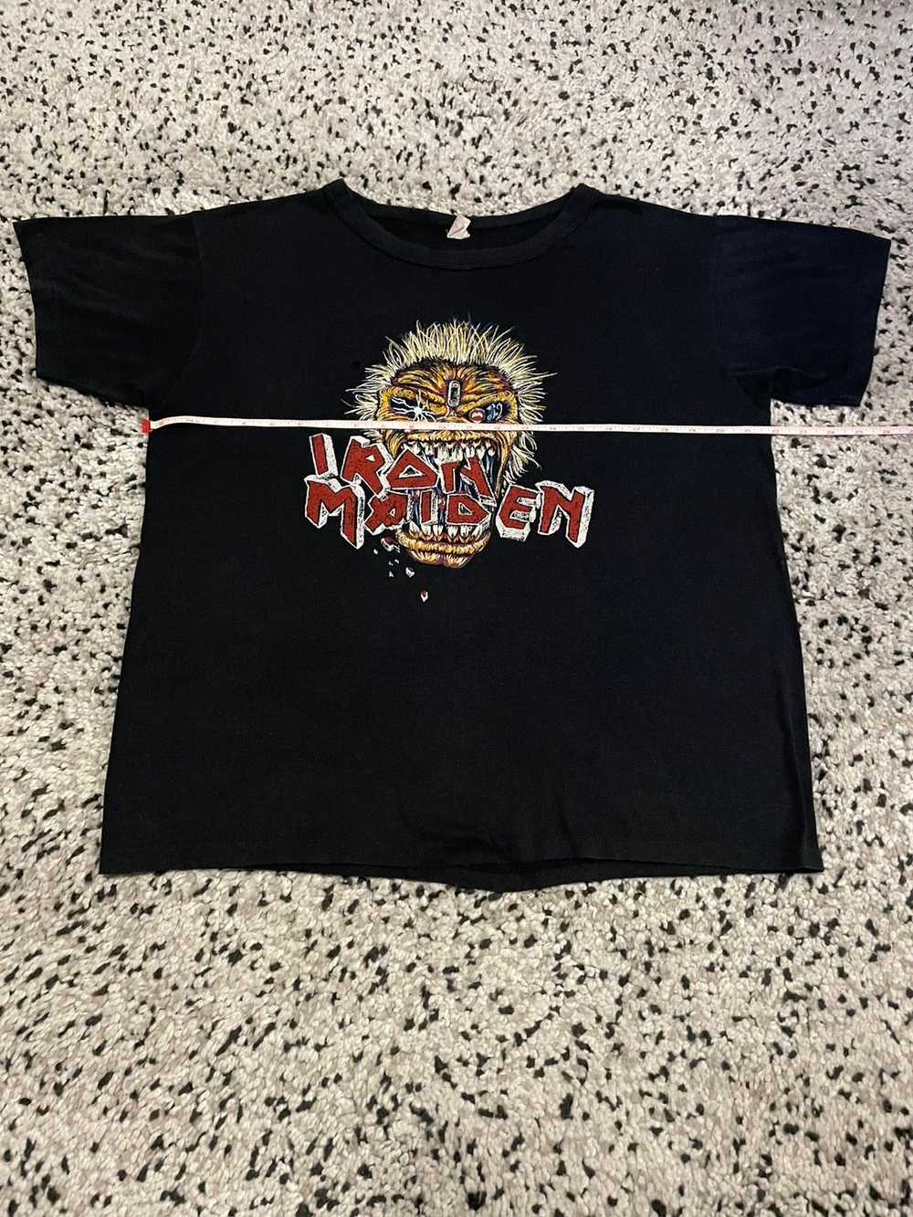 Band Tees × Vintage Rare 80’s Iron Maiden Band T-… - image 4