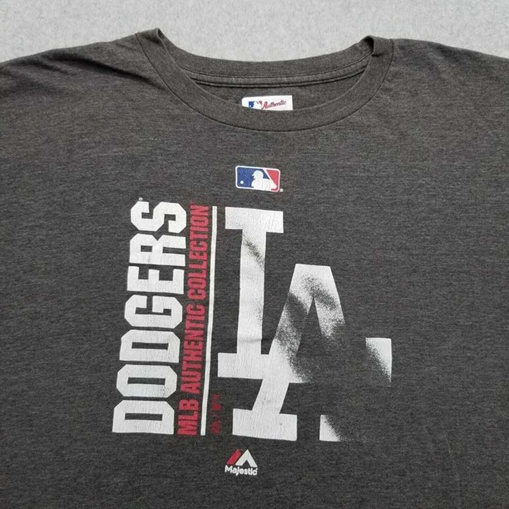 LA Dodgers Baseball Shirt Mens Large Gray Short S… - image 6