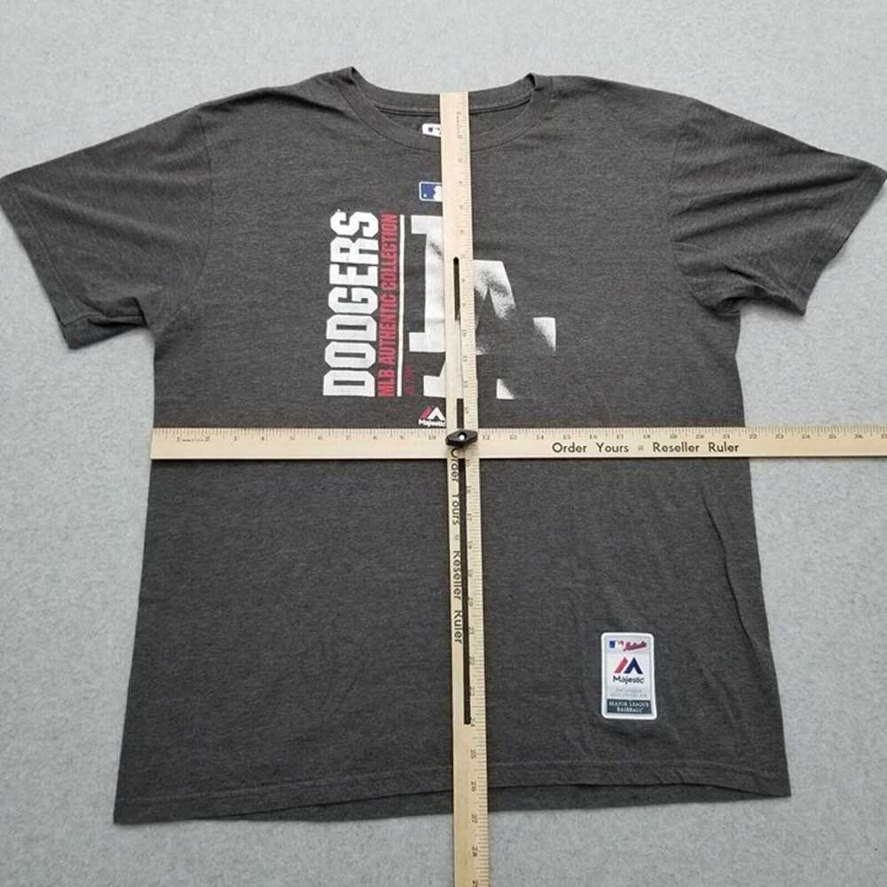 LA Dodgers Baseball Shirt Mens Large Gray Short S… - image 9