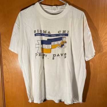 Vintage 1989 Sigma Chi Derby Days Fraternity Shir… - image 1