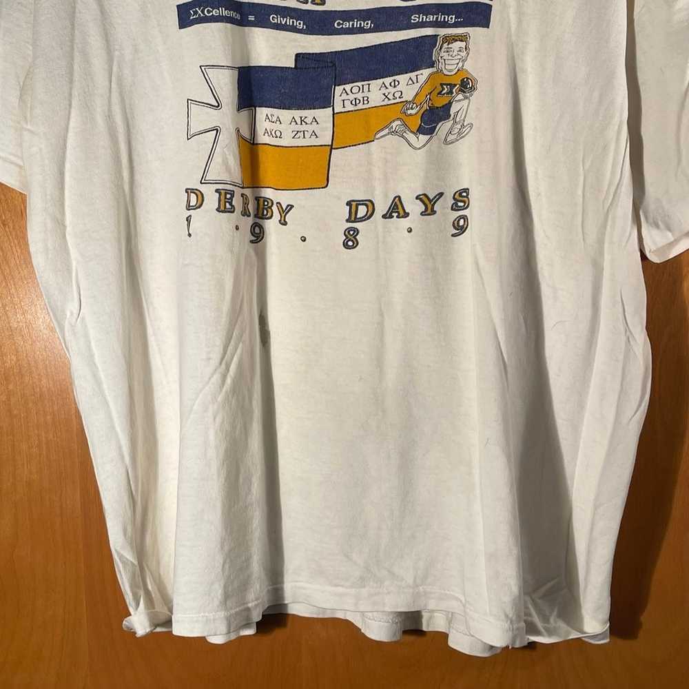 Vintage 1989 Sigma Chi Derby Days Fraternity Shir… - image 3