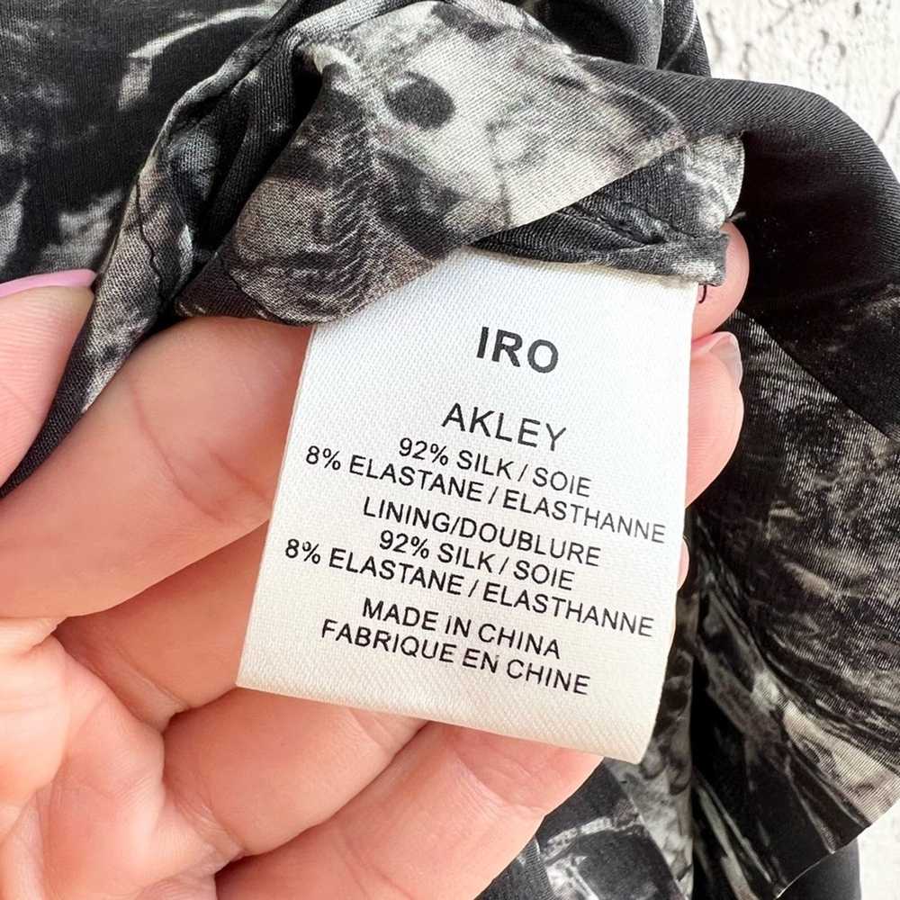Iro Iro Akley silk blend mini dress black and whi… - image 5
