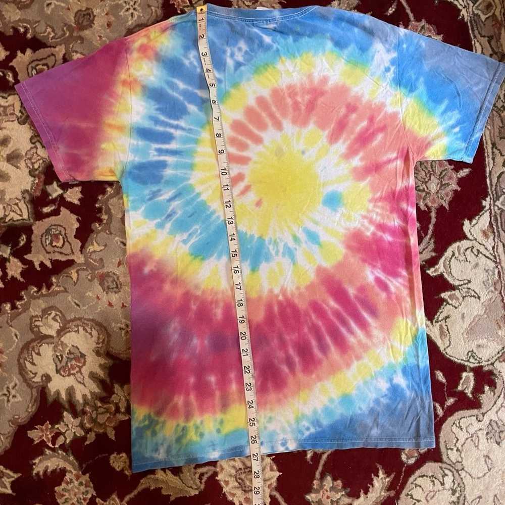 Tie Dye Psychedelic Rainbow Cat Print T-Shirt - image 6
