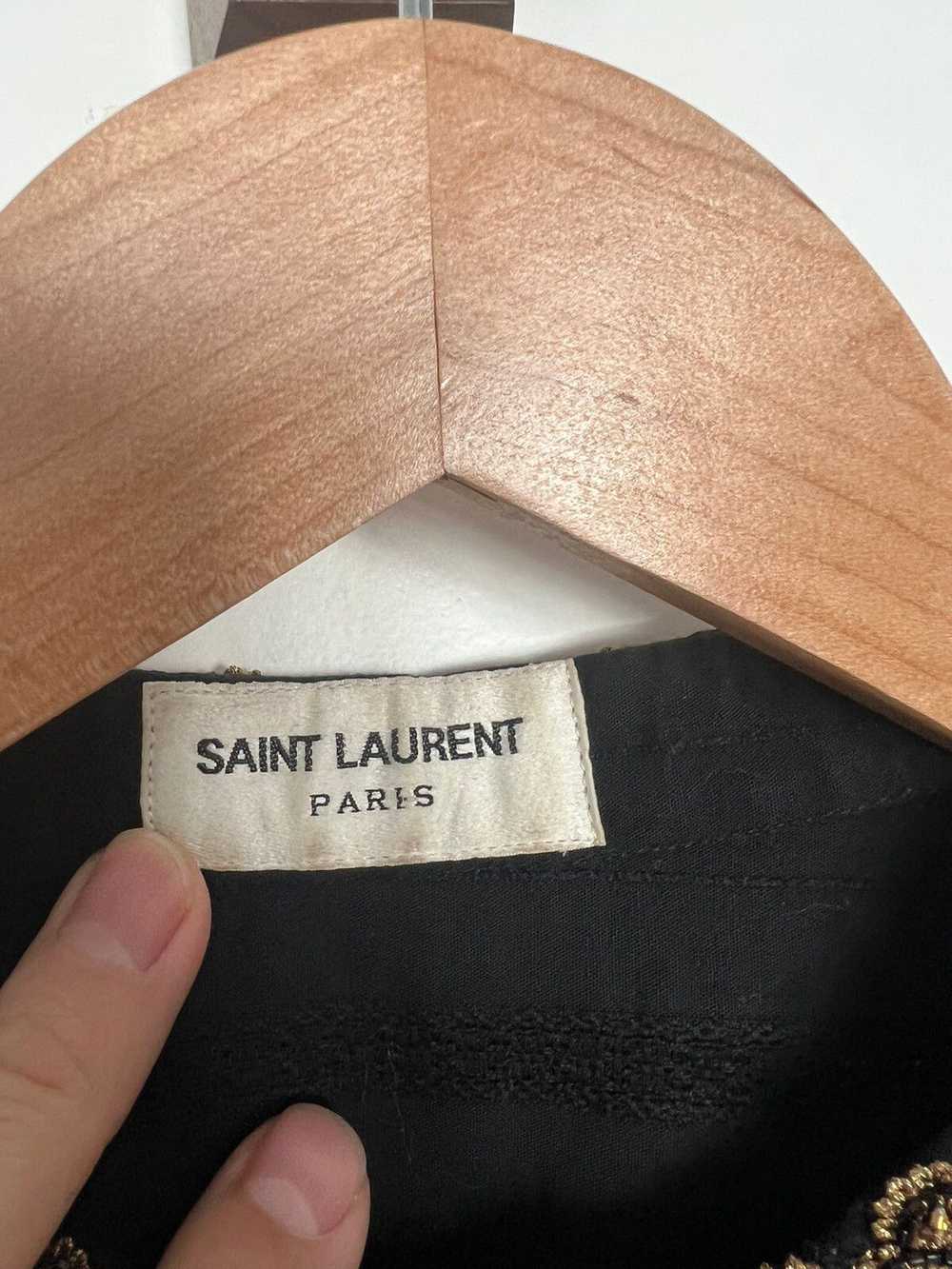 Saint Laurent Paris Embellished tunic shirt - image 3