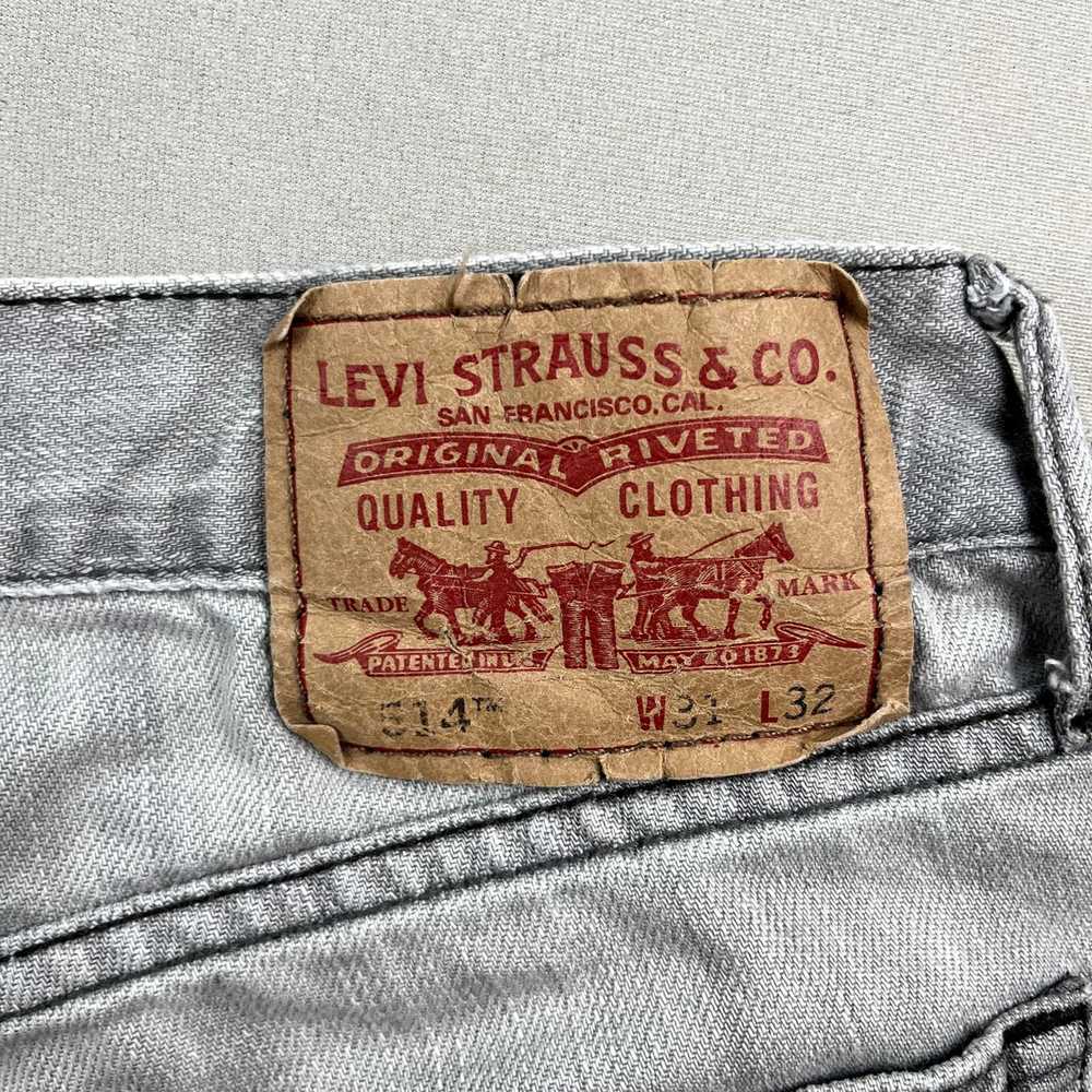 Levi's Levis 514 Jeans 31x32 Gray Denim Straight … - image 3