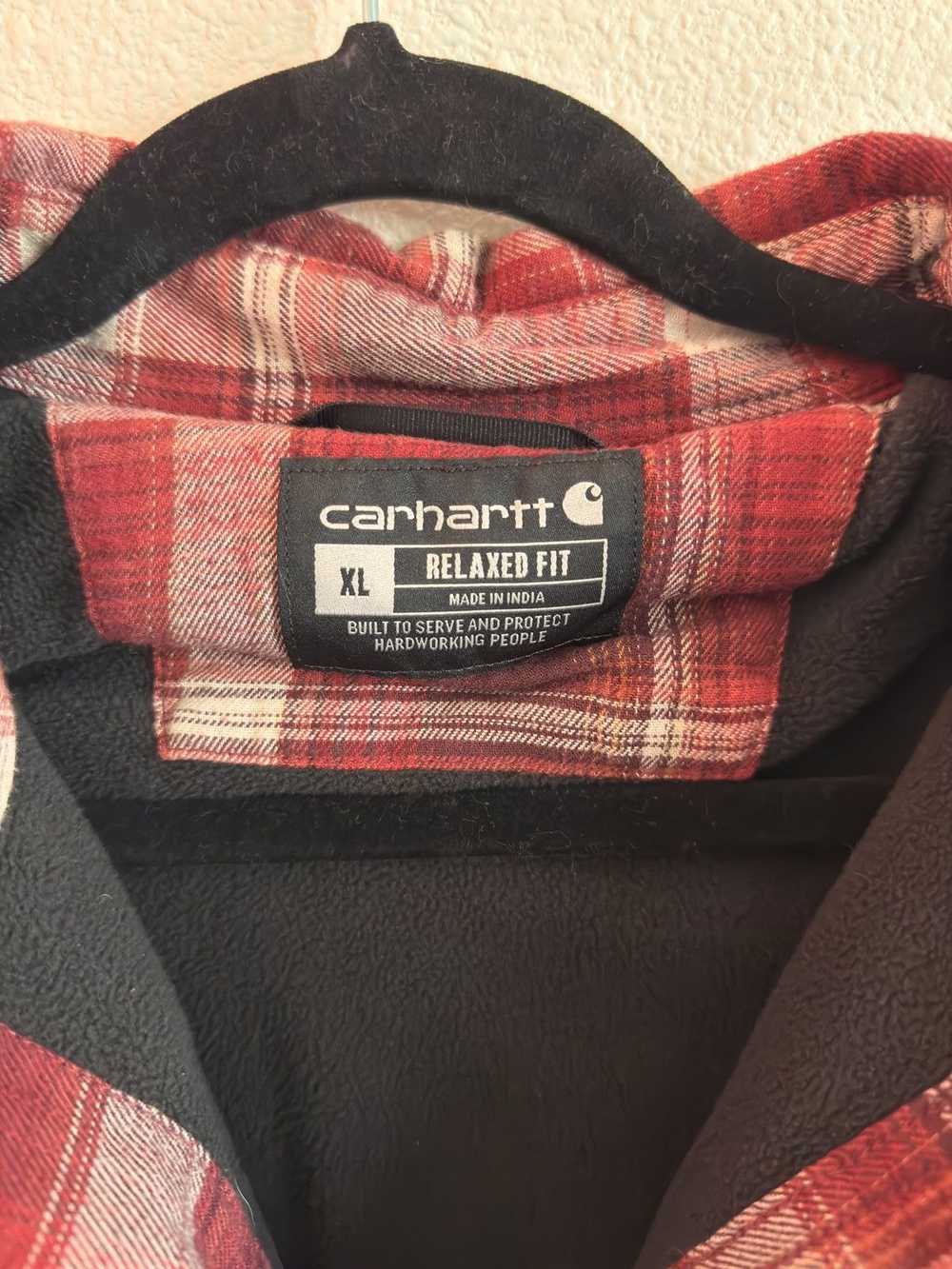 Carhartt Red Fleece Lined Flannel - image 4