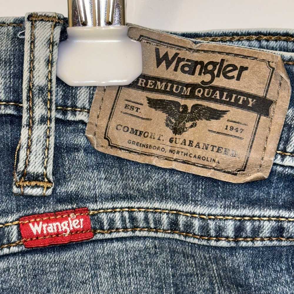 Wrangler Wrangler Stone Washed Navy Blue Denim Wo… - image 7