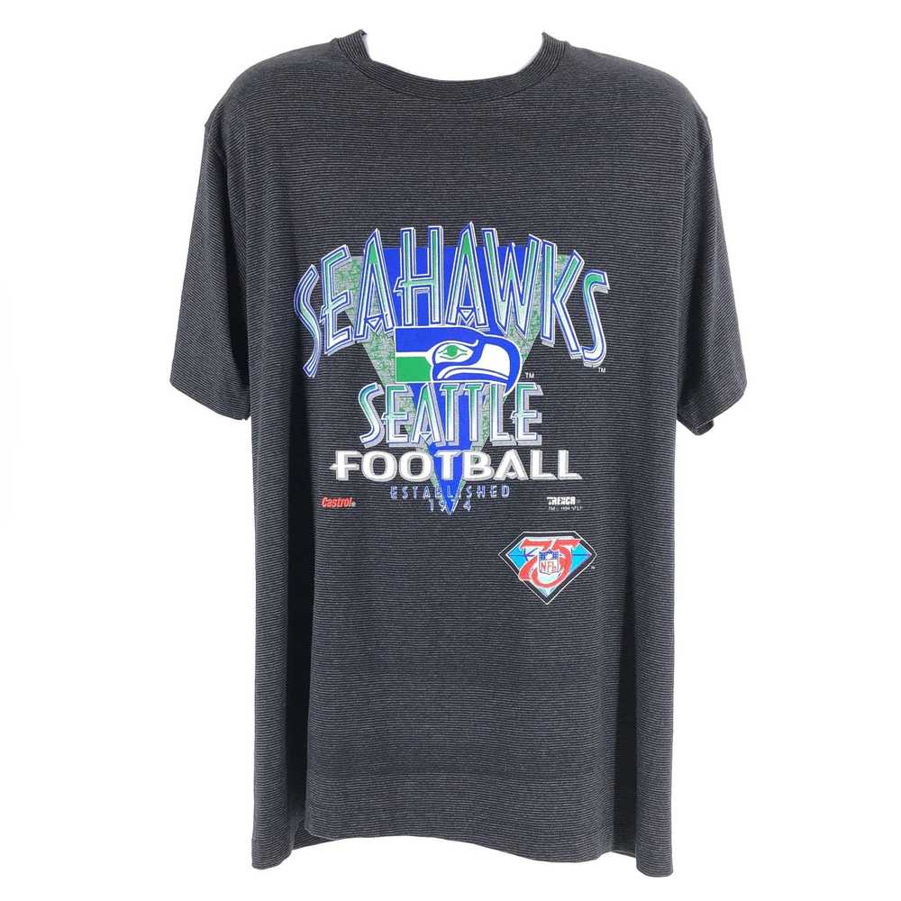 Vintage 90s Seattle Seahawks Football tshirt 1990… - image 1