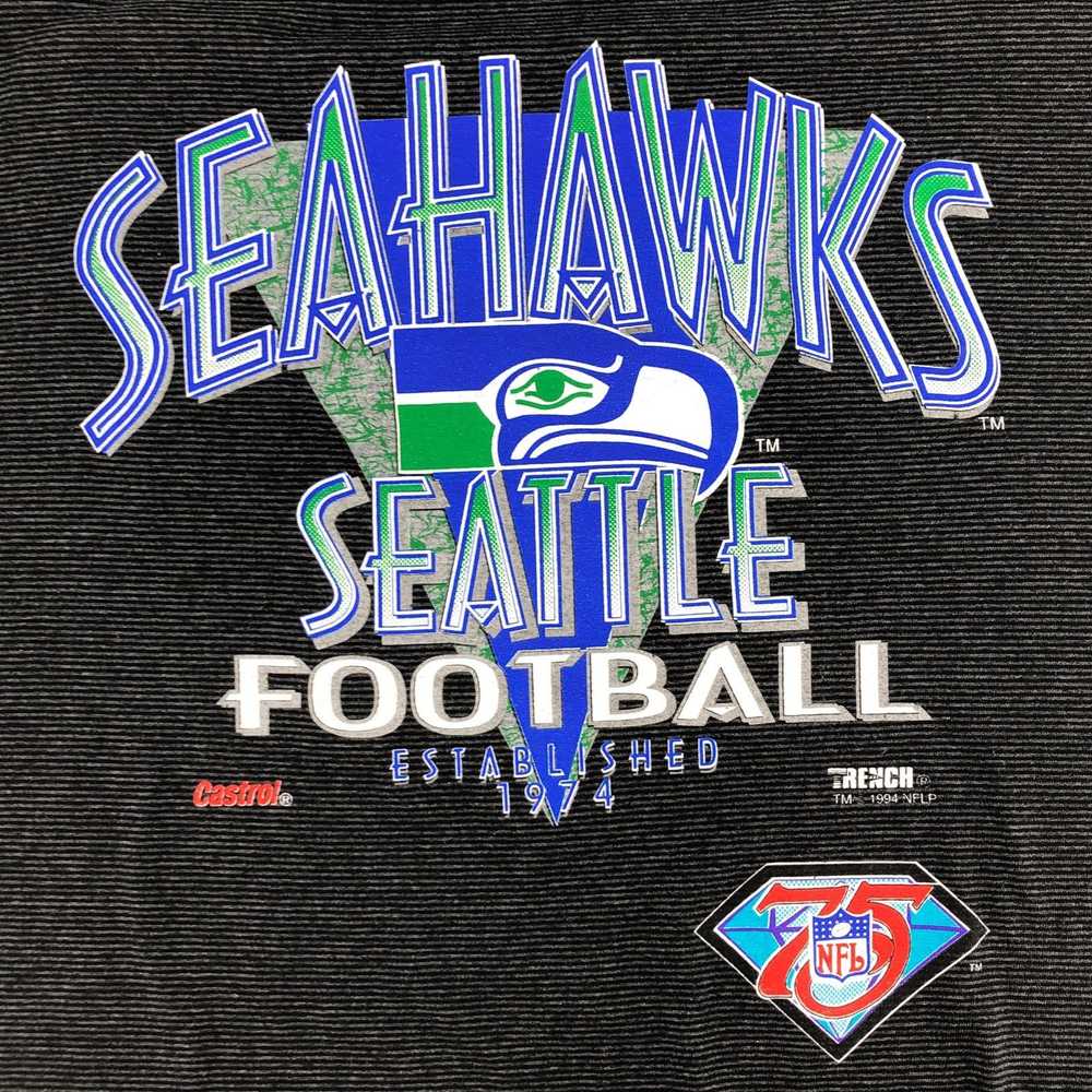 Vintage 90s Seattle Seahawks Football tshirt 1990… - image 3