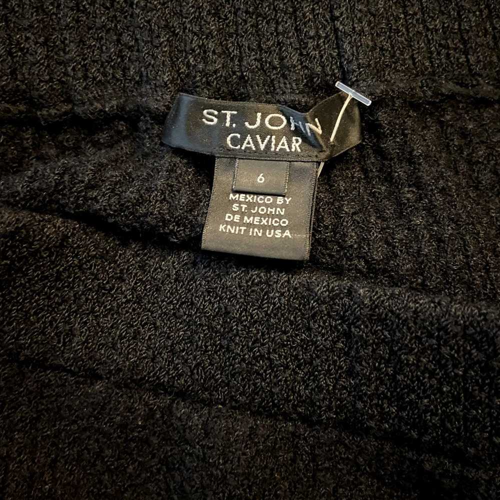 Other St. John Caviar Santana Knit Skirt wool Kne… - image 2
