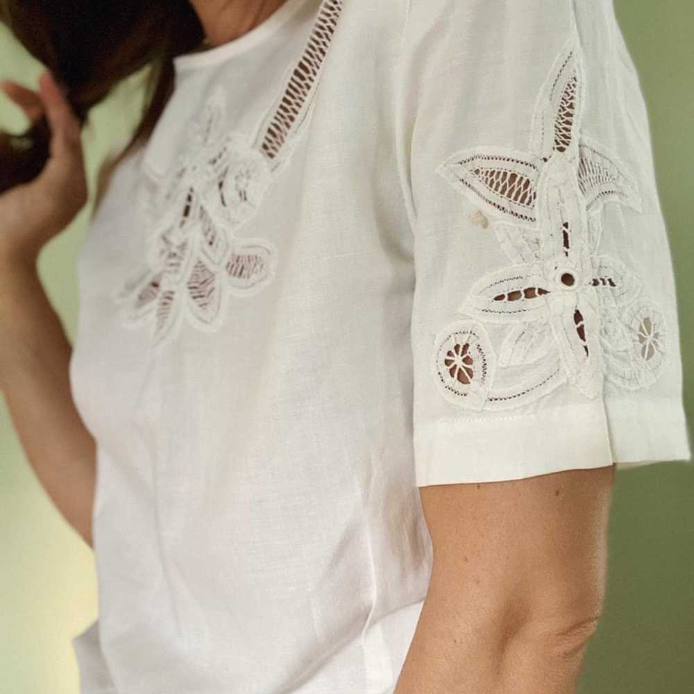 Vintage White Eyelet Top - image 3