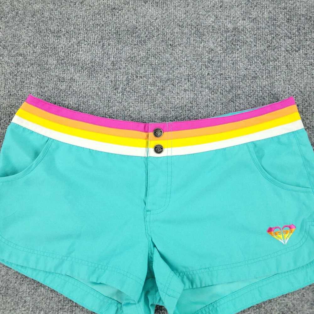 Vintage Roxy Swim Shorts Women's Size 9 Green Tru… - image 2