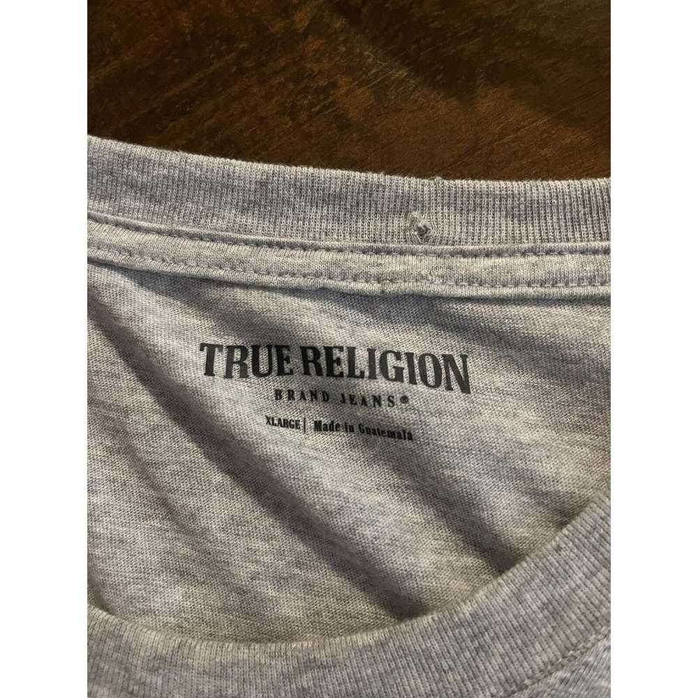 NWT True Religion Authentic Gray Buddha Logo Long… - image 6