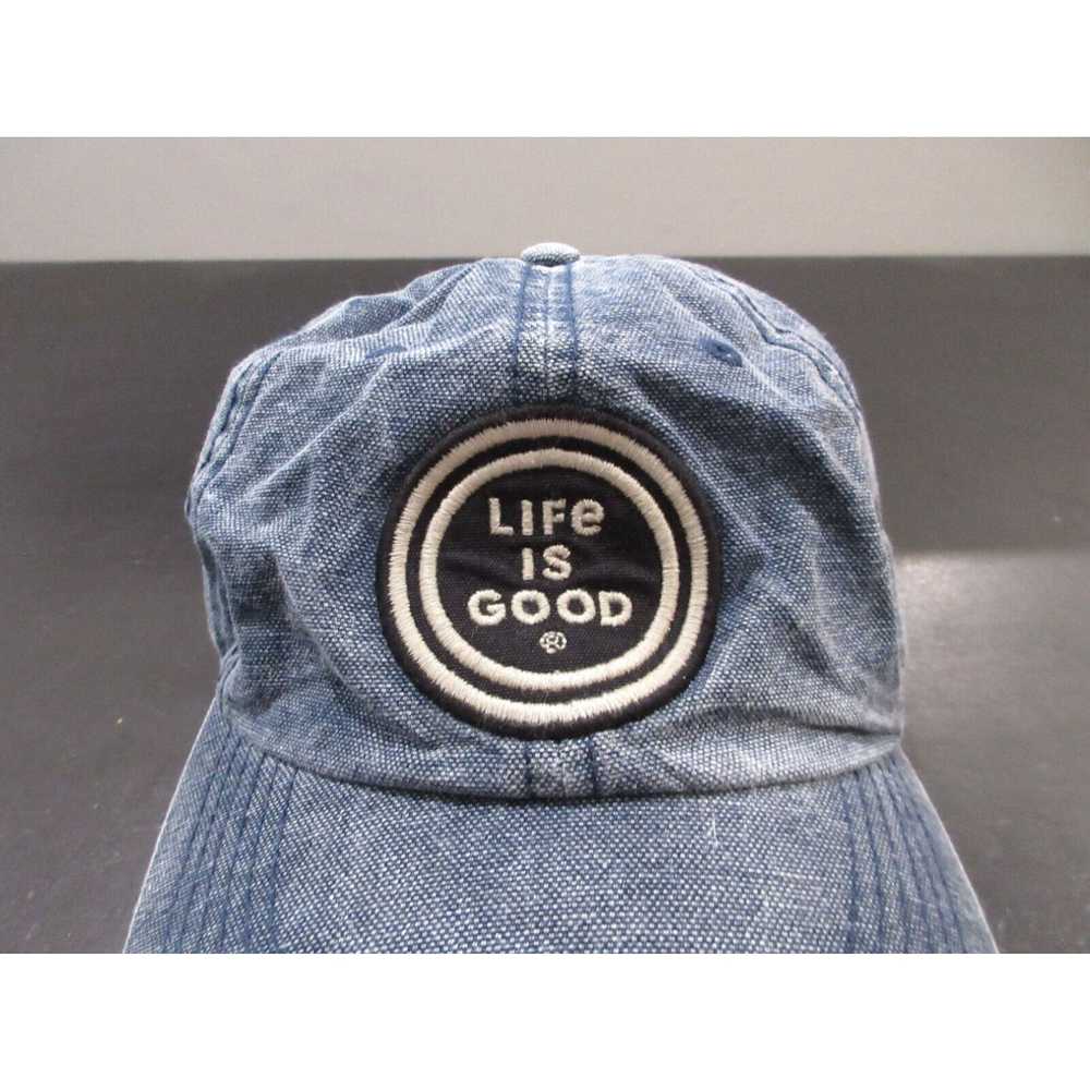 Life Is Good Life Is Good Hat Cap Strap Back Blue… - image 2