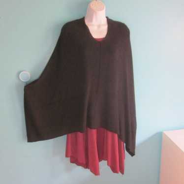 Eileen Fisher Eileen Fisher Poncho Sweater Charco… - image 1