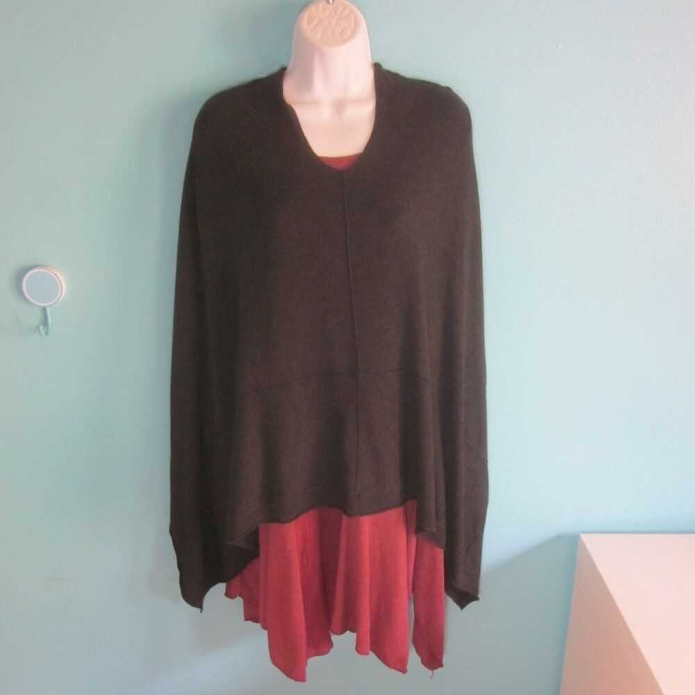 Eileen Fisher Eileen Fisher Poncho Sweater Charco… - image 2