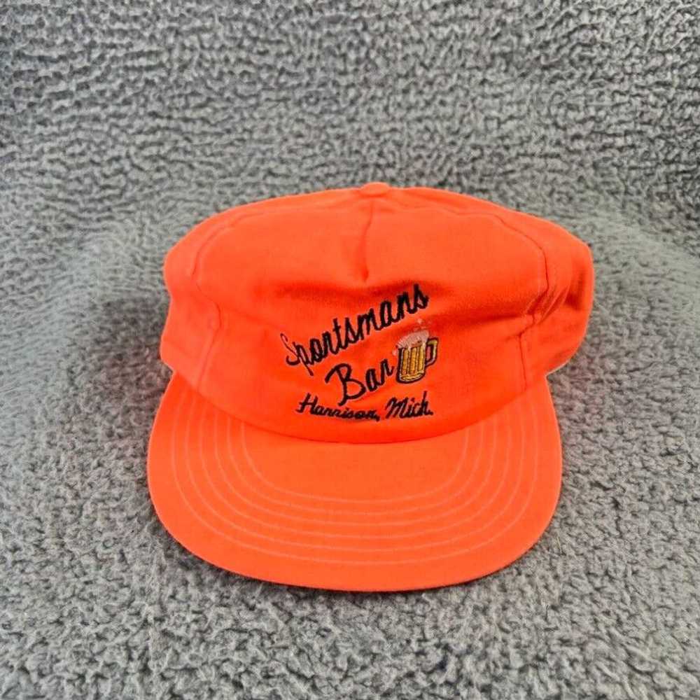 Harrison Vintage Sportsman Bar Snapback Hat Neon … - image 2