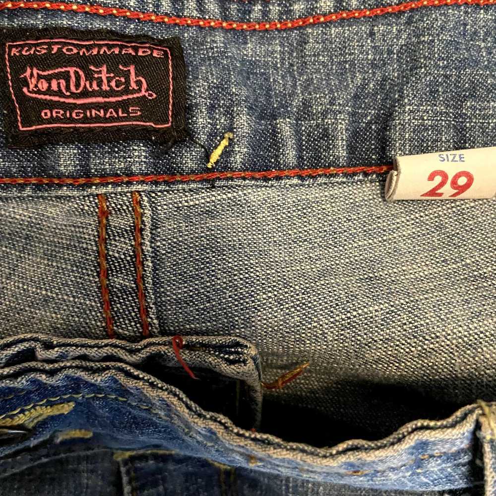 Von Dutch Von Dutch Flare Jeans Y2K Vintage Low R… - image 3