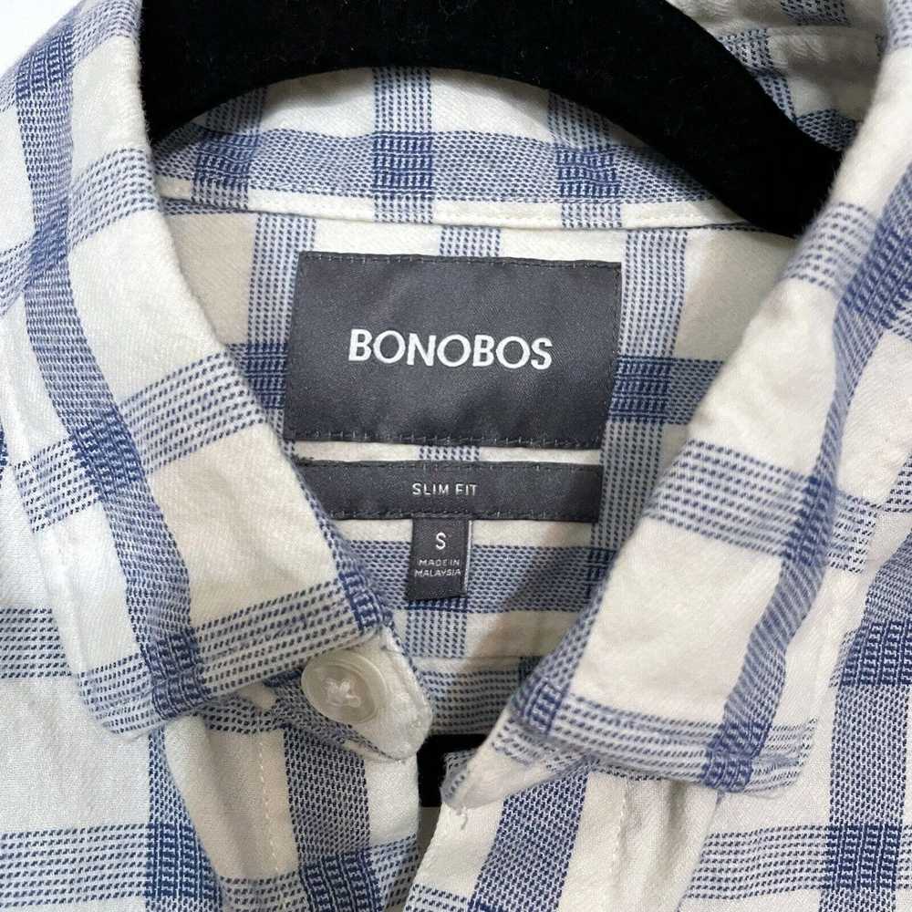 Bonobos Bonobos Shirt Mens Small White Blue Check… - image 2