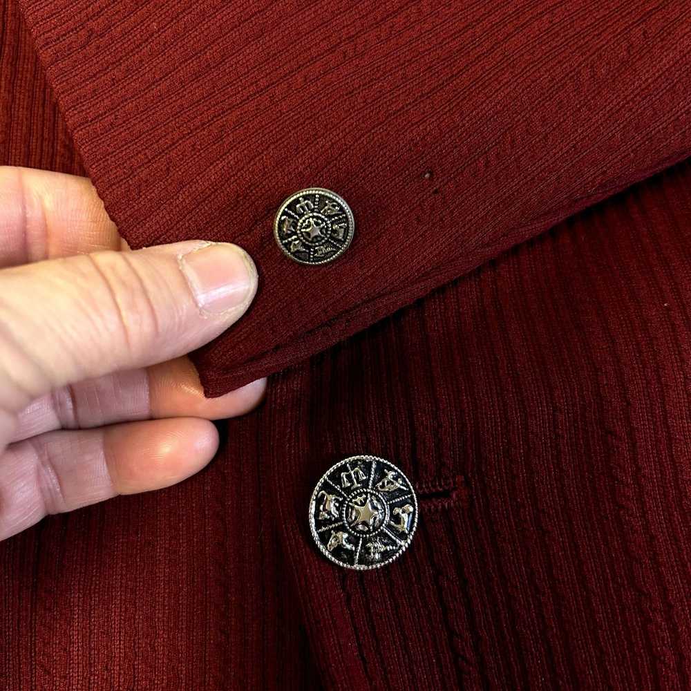 Unkwn 70's Hyde Maroon Red Sport Coat TEXTURED Mo… - image 7