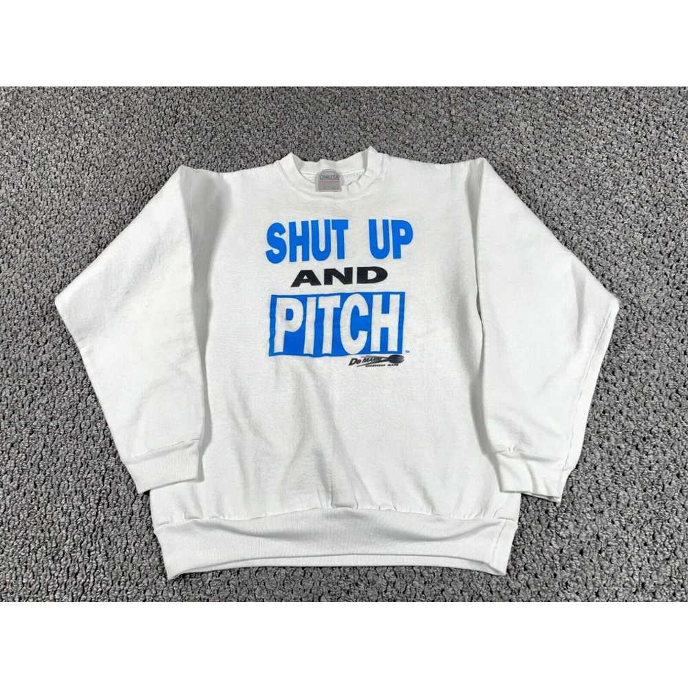 Vintage VTG 90s Shut Up Pitch Slogan Sweatshirt A… - image 1