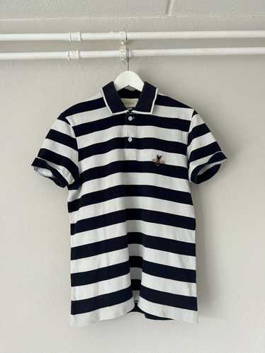 Gucci Navy / White Striped Polo with Bee