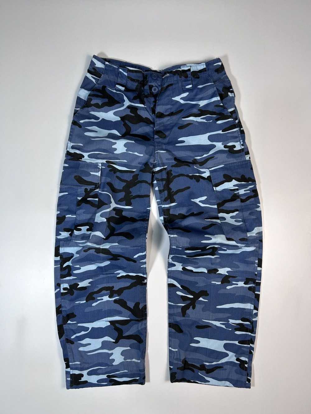 Military × Streetwear × Vintage Blue Camo Kombat … - image 1