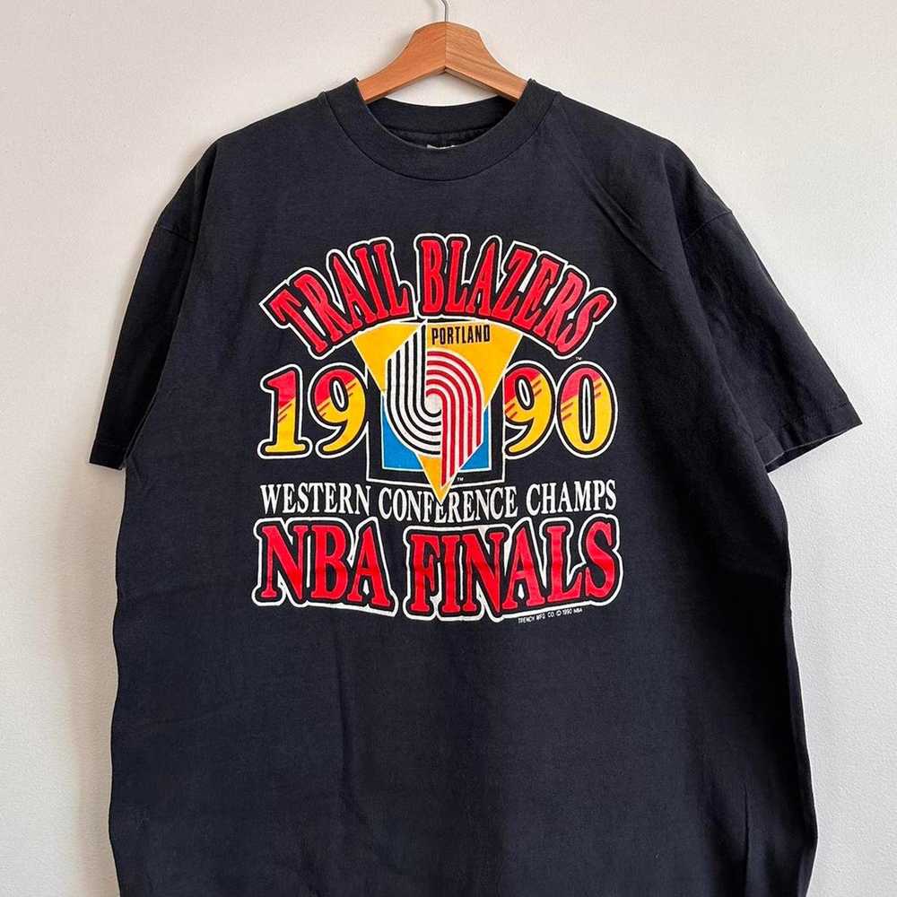 Hanes Vintage 1990 Portland Trail Blazers Shirt - image 2