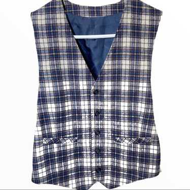 Pendleton Pendleton 5 button down Plaid Wool Vest… - image 1