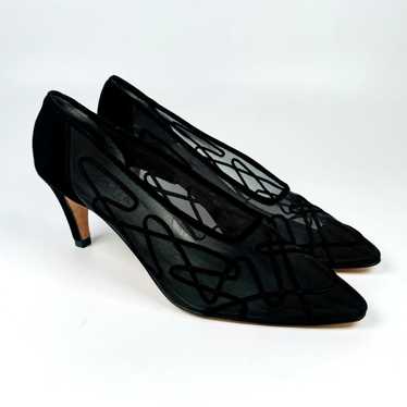 Other Vintage Paloma Mesh Classic Black High Heel 