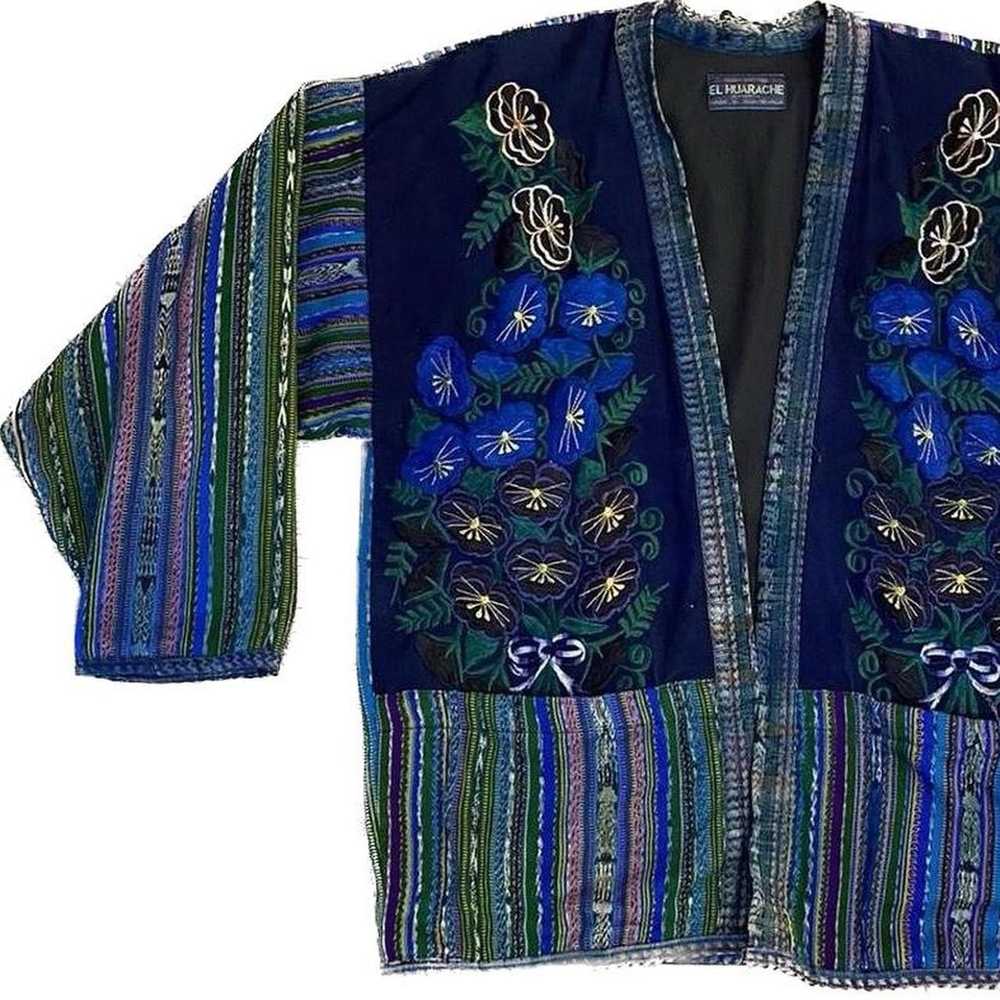 Denim Jacket Vintage Handmade Embroidered Shaul B… - image 1