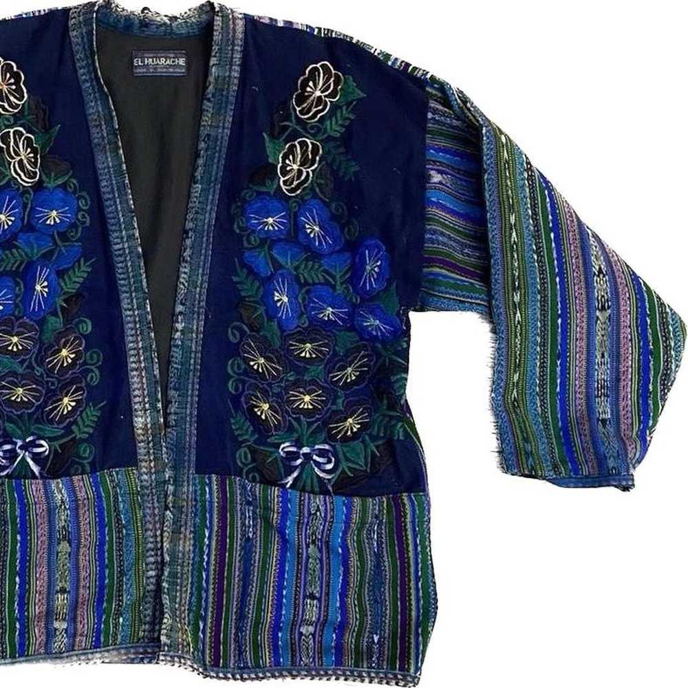 Denim Jacket Vintage Handmade Embroidered Shaul B… - image 2