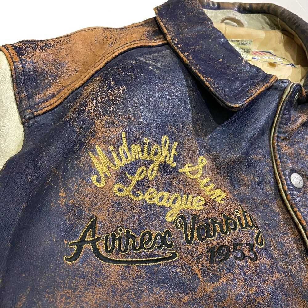 Avirex Varsity Jacket × Rare × Vintage SUPER Vtg … - image 4