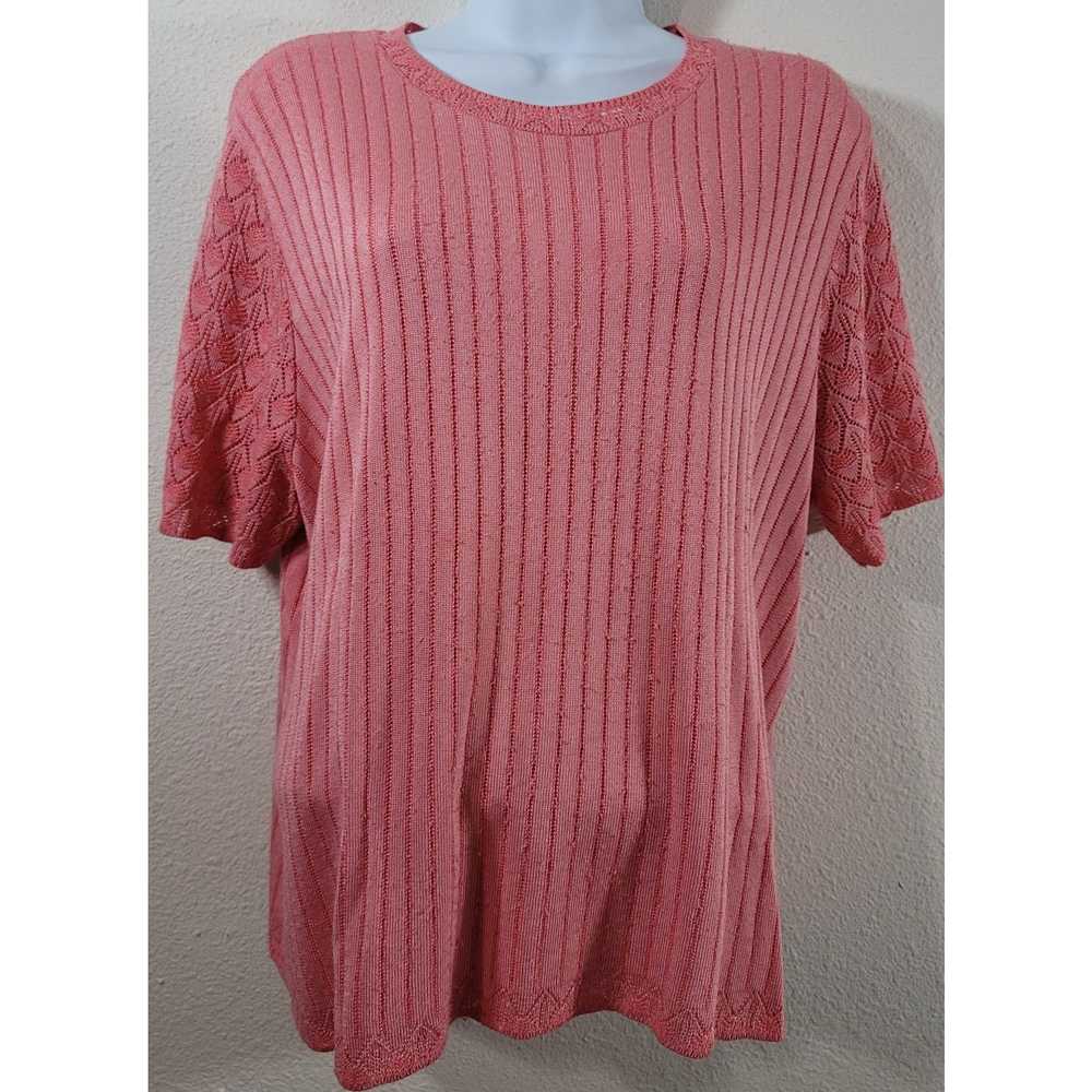 Other Alfred Dunner Coral Orange Pink Round Neck … - image 1