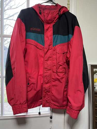 Columbia Black Red Columbia shell jacket M