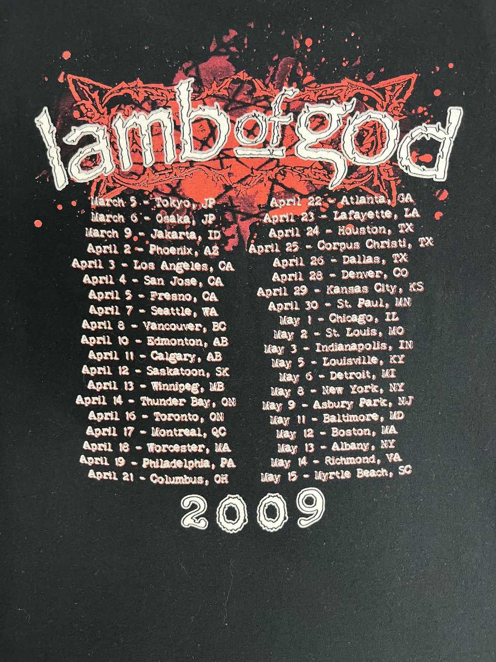Vintage Lamb Of God Dead Seeds 2009 Vintage Black… - image 5