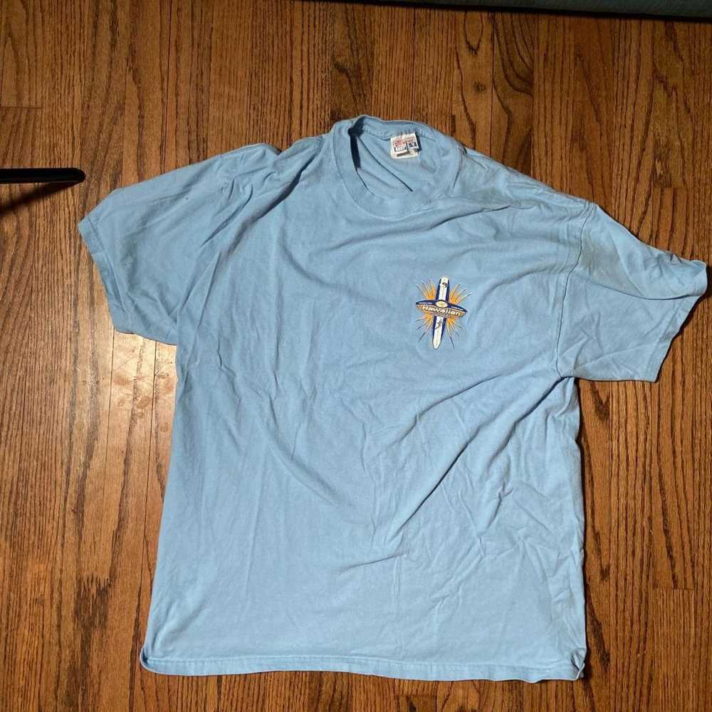90s blue surf tee shirt - image 3