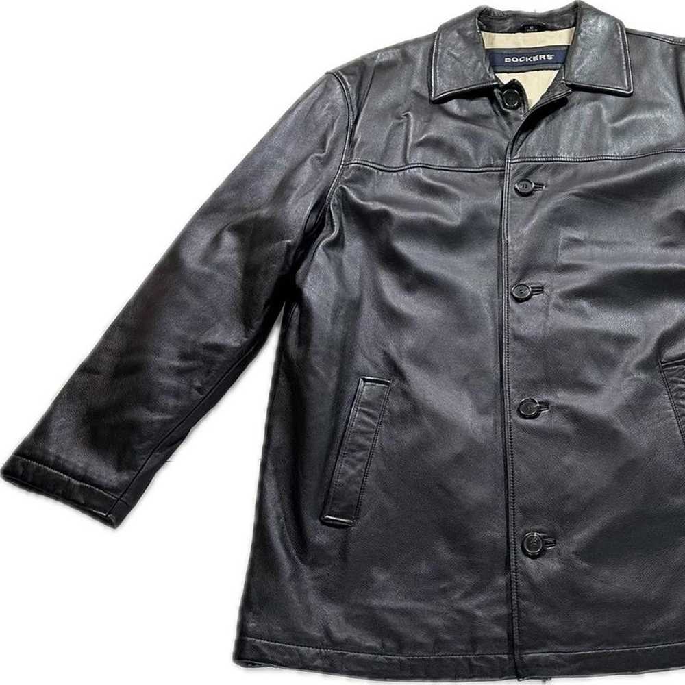 Dockers × Genuine Leather × Leather Jacket Men's … - image 3