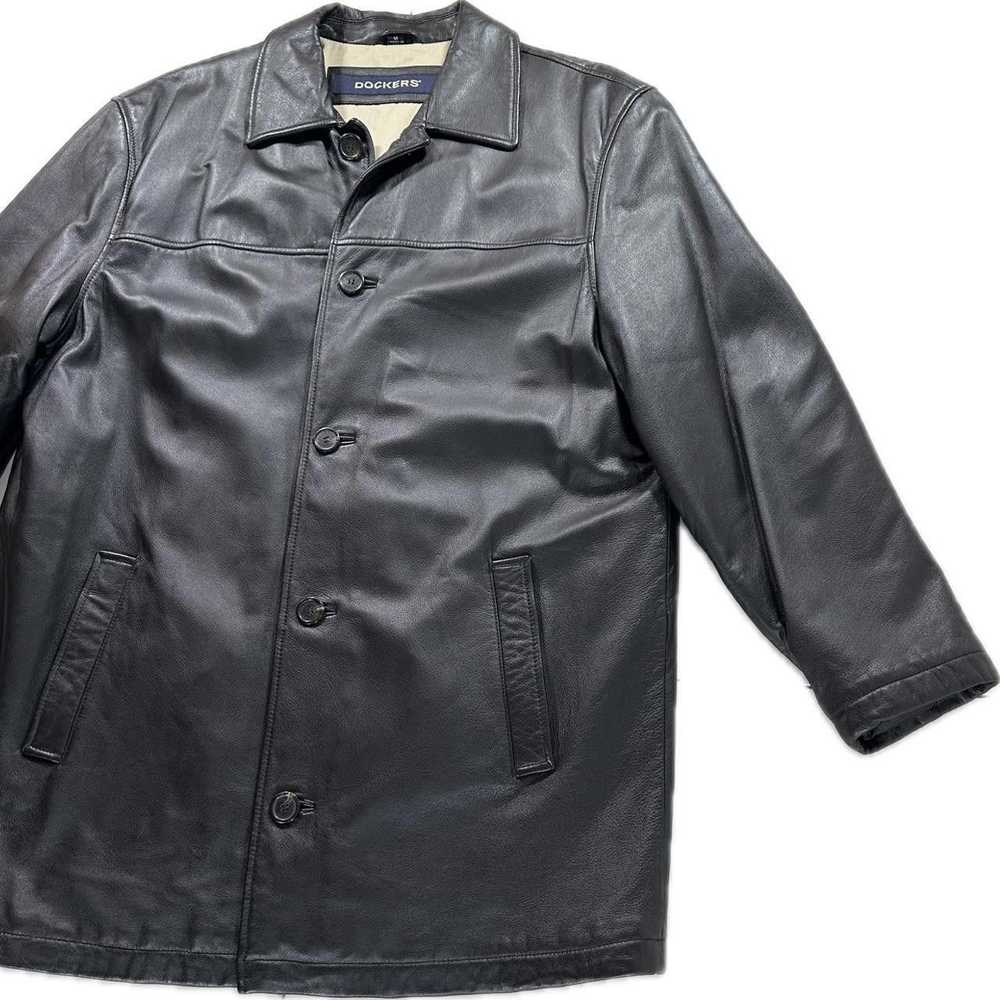 Dockers × Genuine Leather × Leather Jacket Men's … - image 4