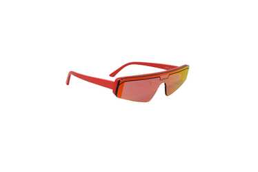 Balenciaga Ski Reflective Shield Sunglasses Red L… - image 1