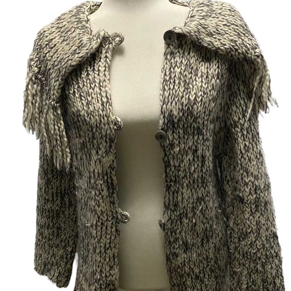Belvedere Belvedere Wool Marled Cardigan Small - image 3