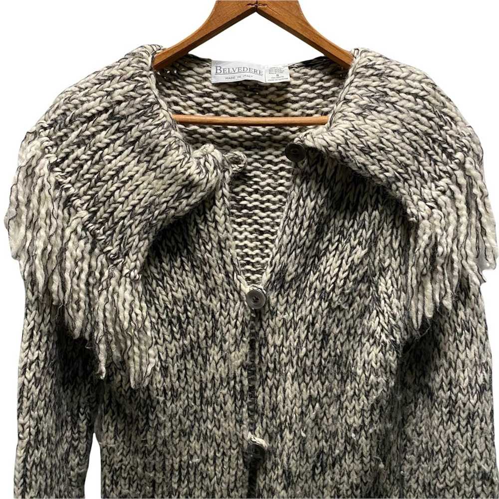 Belvedere Belvedere Wool Marled Cardigan Small - image 6