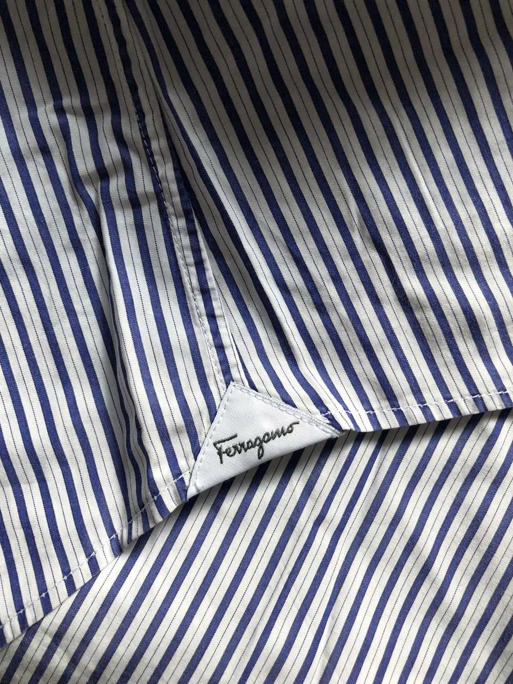Salvatore Ferragamo Blue stripe shirts Size large - image 3